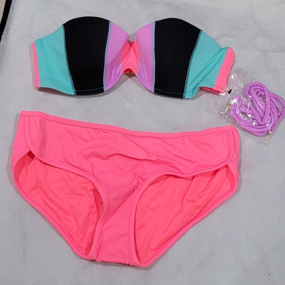 Rare Victoria's Secret Colorful 2 piece Bikini Set - Picture 2 of 9